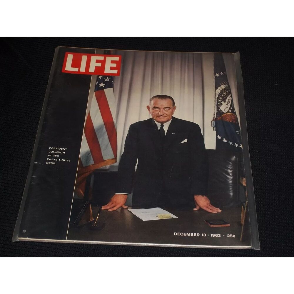 1963 DECEMBER 13 LIFE MAGAZINE - PRESIDENT JOHNSON NICE COVER